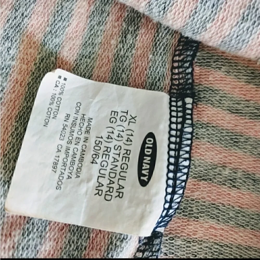 Old Navy Cotton Stripe Pink Girl's Skirt
